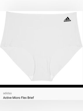 adidas Women’s High-Waist Active Micro Flex Brief, NWT, White, XXL